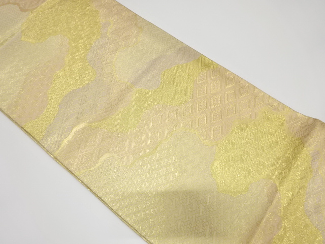 佐賀錦　雲取りに古典柄織り出し袋帯